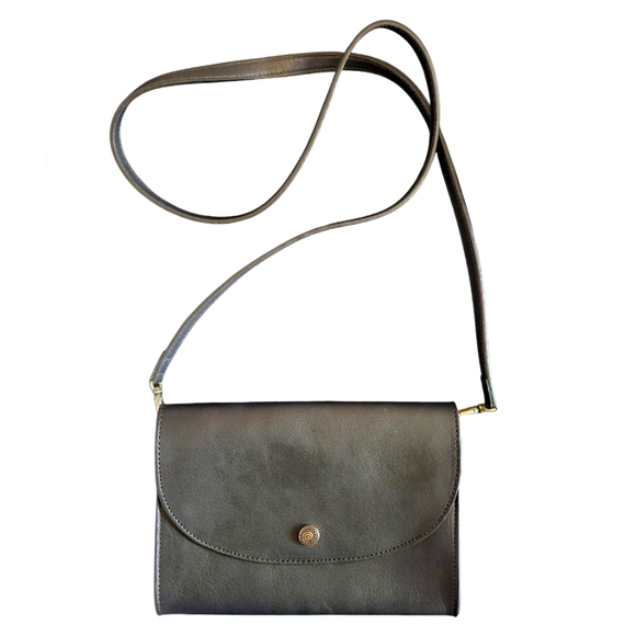 James Avery Retired Black Leather Crossbody Bag - Picture 1 of 10
